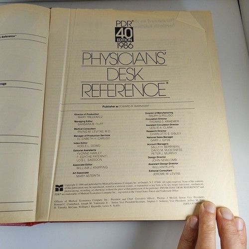 Physicians Desk Reference PDR40 Edition 1986 Medical Economics Company HC - Picture 8 of 14