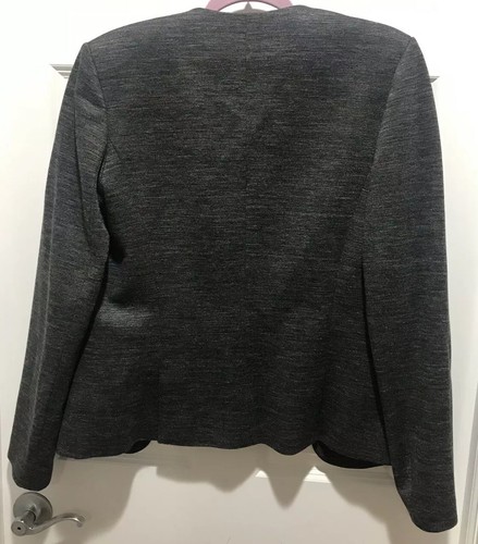 NWT Theory Women Frima Open Front Jacket Office Cardigan Grey Size 10 $270 - Picture 2 of 5
