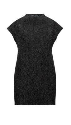 ZARA SHORT STRETCH KNIT DRESS SIZE L viral dress | eBay UK