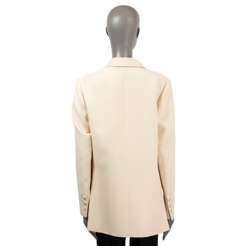 67365 auth VALENTINO beige silk & wool Blazer Jacket 44 L - 第 4/6 張圖片