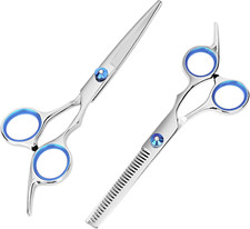 Hair Cutting Scissors and Thinning Shears, 6.5In Professional Stainless Steel Ba