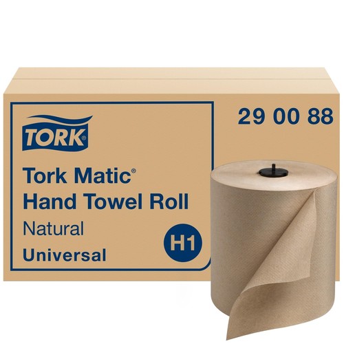 Tork Matic Paper Hand Towel Roll Natural H1 Universal 100% Recycled Fiber