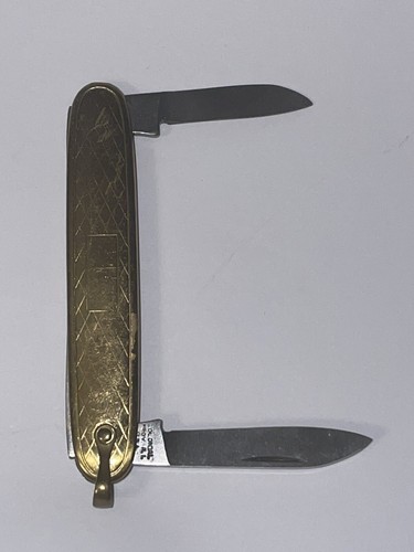 SALE Antique Colonial Prov RI USA Gold Pen Folding 2 Blade Pocket Knife 🌺🌺 - Picture 4 of 12