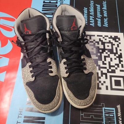 Nike Air Jordan 1 MID SE Elephant Print Mens Sz 9.5 | eBay