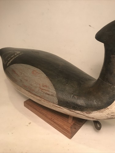 señuelo pato merganser vintage capa bacalao desconocido - Imagen 11 de 19