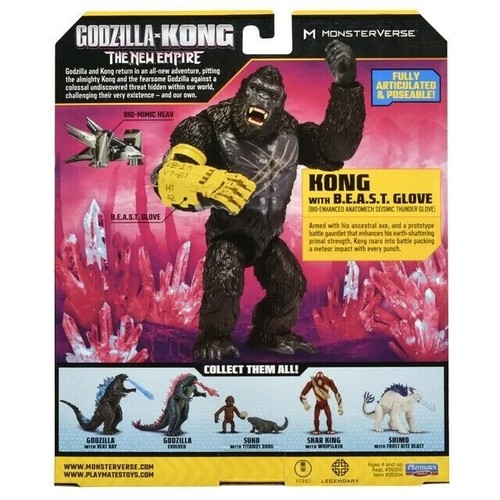 PLAYMATES MONSTERVERSE GODZILLA X KONG EL NUEVO IMPERIO KONG CON B.E.A.S.T. GUANTE - Imagen 3 de 5