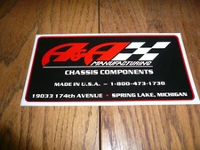 A & A Manufacturing Chassis Components - Spring Lake Michigan - Sticker