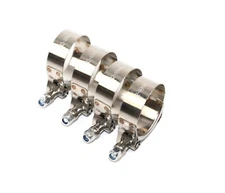 4pcs 42mm-49mm Stainless Steel T-Bolt Clamp Turbo Intake Silicone Hose Clamps