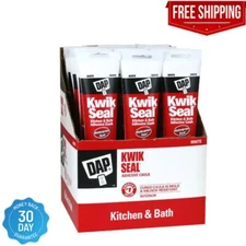 Kwik Seal 5.5 Oz. White Kitchen and Bath Adhesive Caulk (12-Pack)