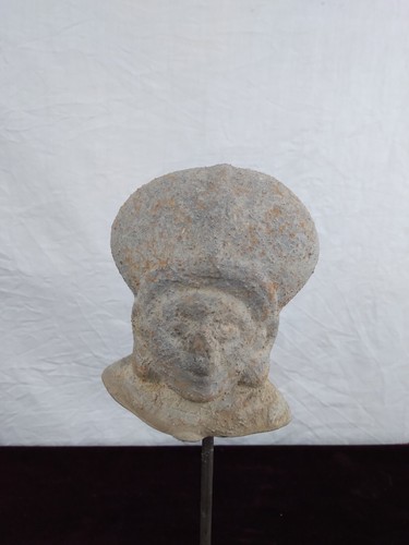 Cabeza de chamán maya inca terracota América del Sur precolombina - Imagen 3 de 8