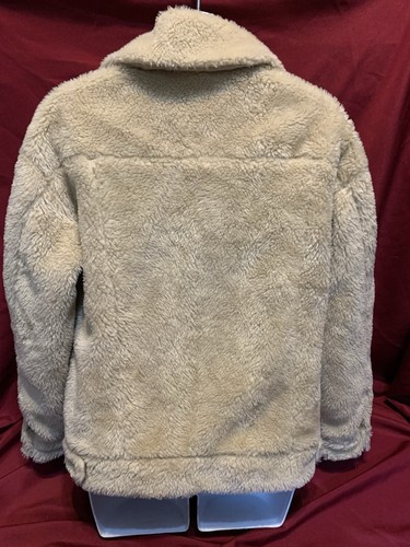 NWT Free People Womens Faux Fur Jacket Snap front Ivory Size XS - Picture 6 of 13