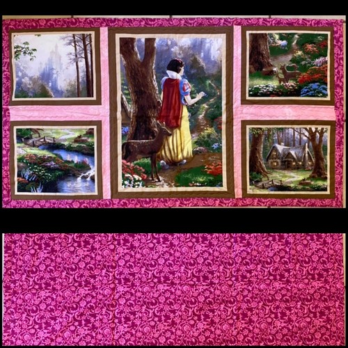 Rare SNOW WHITE Quilted DISNEY KINKADE Wall Table Panel DISCOVERS COTTAGE 2009 - Picture 5 of 6