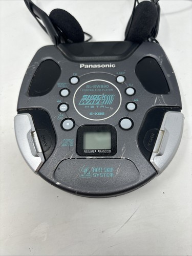 Panasonic CD Player ShockWave Metal SL-SW890 Portable Shock Proof WORKING. Read