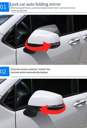 Car Electric Power Fold Side Mirror Rearview Switch Kit fit for Sienna 2021-2025 - Foto 5 di 12