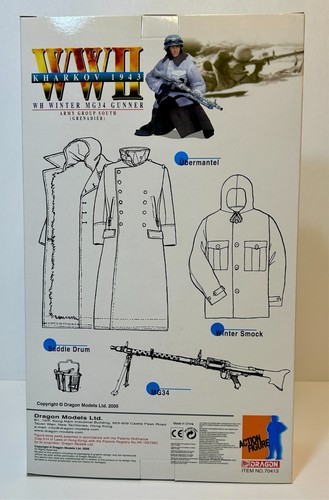 Dragon 70413 Friedrich Kohler WH Winter MG34 Gunner 1:6 2005 sin usar, en caja Nuevo - Imagen 2 de 7
