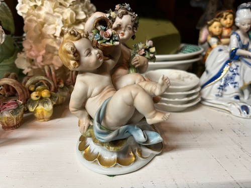 Vintage Italian Ceramic Ciche Two Cherubs - Picture 6 of 8