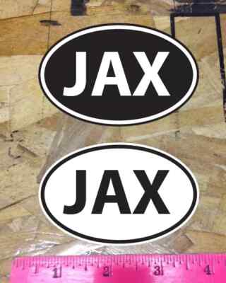 JAX Jacksonville FL Florida sticker decals Black and White - 2 for 1