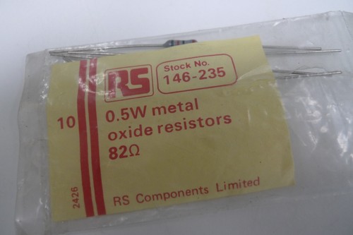 Resistor Metal Oxide 62 ohms 82 ohms 68k 820k 2% 1/2 Watt Vintage Radio Spares - Picture 46 of 75