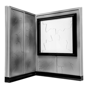 Breakable Window and Wall Playset for WWE  & AEW Wrestling Action Figures