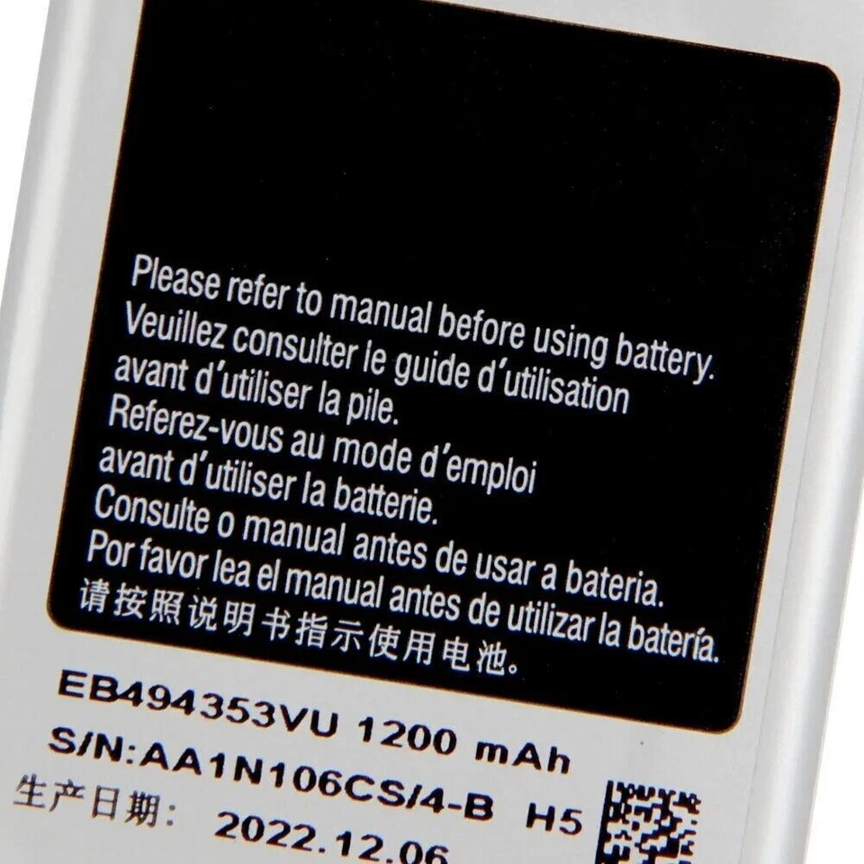 New For Samsung EB494353VU Battery Galaxy Mini Galaxy 551 S5570 S5250 S5330 - Image 2 of 4