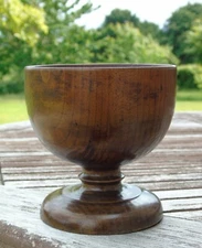 A Quality 19th Century Treen Fruitwood Goblet or Wassail Bowl