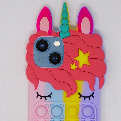 2in1 Pellicola+Custodia per Apple iPhone 13 6.1" Pop Push cover Unicorno - Foto 7 di 7
