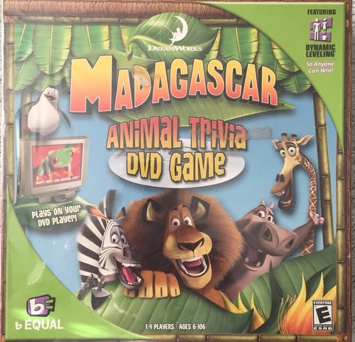 Madagaskar Tier Quiz DVD Spiel von Equal Neu