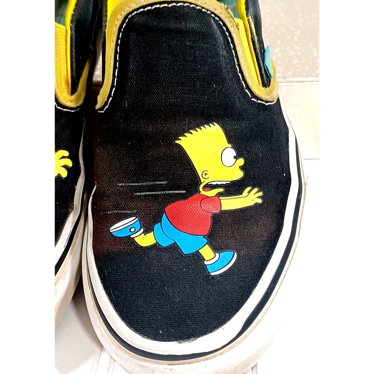 Vans Simpsons Homer Bart Off The Wall Slip On Shoes Men 3.5  display picture 1