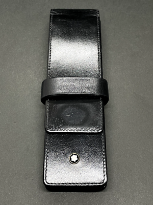 V-Good] MONTBLANC SIENA 2 Pen Pouch Black 14311 Full grain