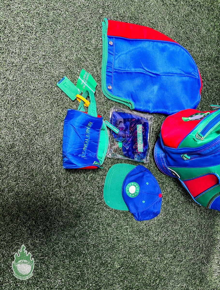 Used Benetton Golf United Colors Of Benetton Bag, Hat, Cover And