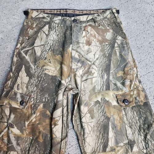 Liberty Camo Cargo Pants Mens 32 Realtree Hardwoods Hunting Adjustable Waist - Picture 5 of 11