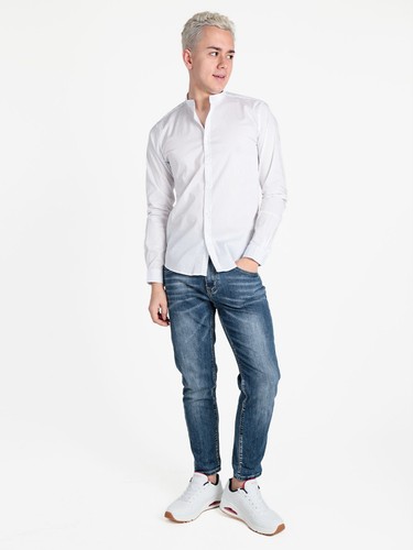 Enos Jeans Camicia uomo slim fit con colletto alla coreana - Imagen 2 de 4