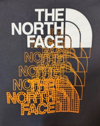 The North Face Camp Pullover Hoodie Boys Sz S (7/8) Asphalt Gray & Orange NWOT - Picture 8 of 15