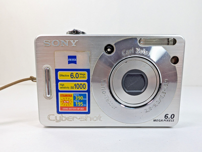 Sony Cyber-shot DSC-W50 6.0MP Digital Camera - Silver for sale