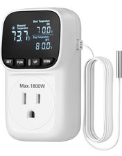 Digital Temperature Controller, Heavy Duty 15A/1800W Thermostat Outlet Plug, VA