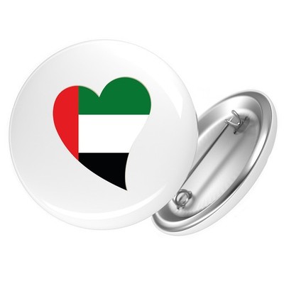 Button Vereinigte Arabische Emirate Flagge Herz Geschenkidee Vereinigte Arabisch