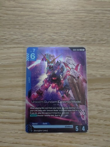 Gundam Card Game GD01 Newtype Rising GD01-002 LR Unicorn Gundam