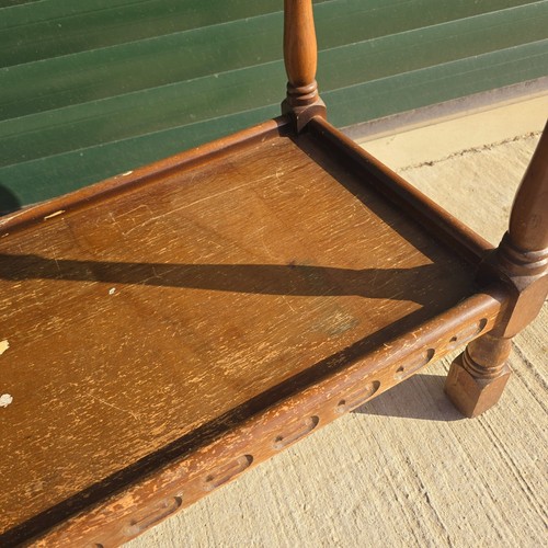 Priory Oak 2 Drawer Console Side Table in Need of Some TLC Old Charm Style - Picture 14 of 22