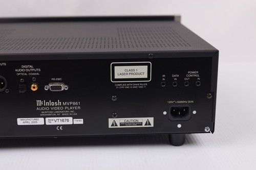 McIntosh MVP861 DVD/CD Player Tested/ Working k417 - Picture 8 of 10