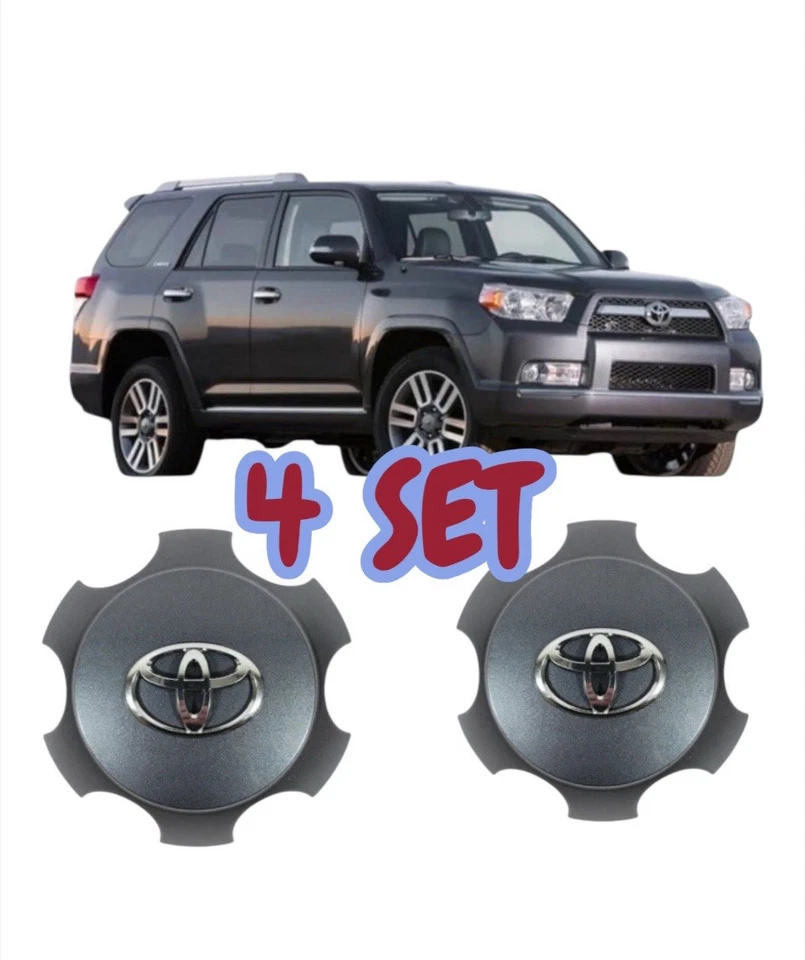 4Runner 2010-2013 4260B-35030 Juego 4 tapas centrales carbón oscuro NO plateado Foto 2 de 4