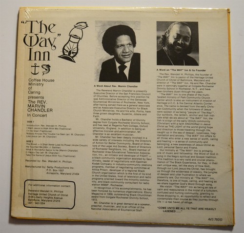GOSPEL LP Rev. Martin Chandler Way In Coffee House Ministry of Caring Avcon LP - Picture 2 of 2