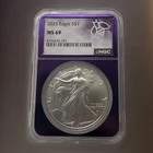 2025 $1 American Silver Eagle NGC MS69 Bea Purple Core