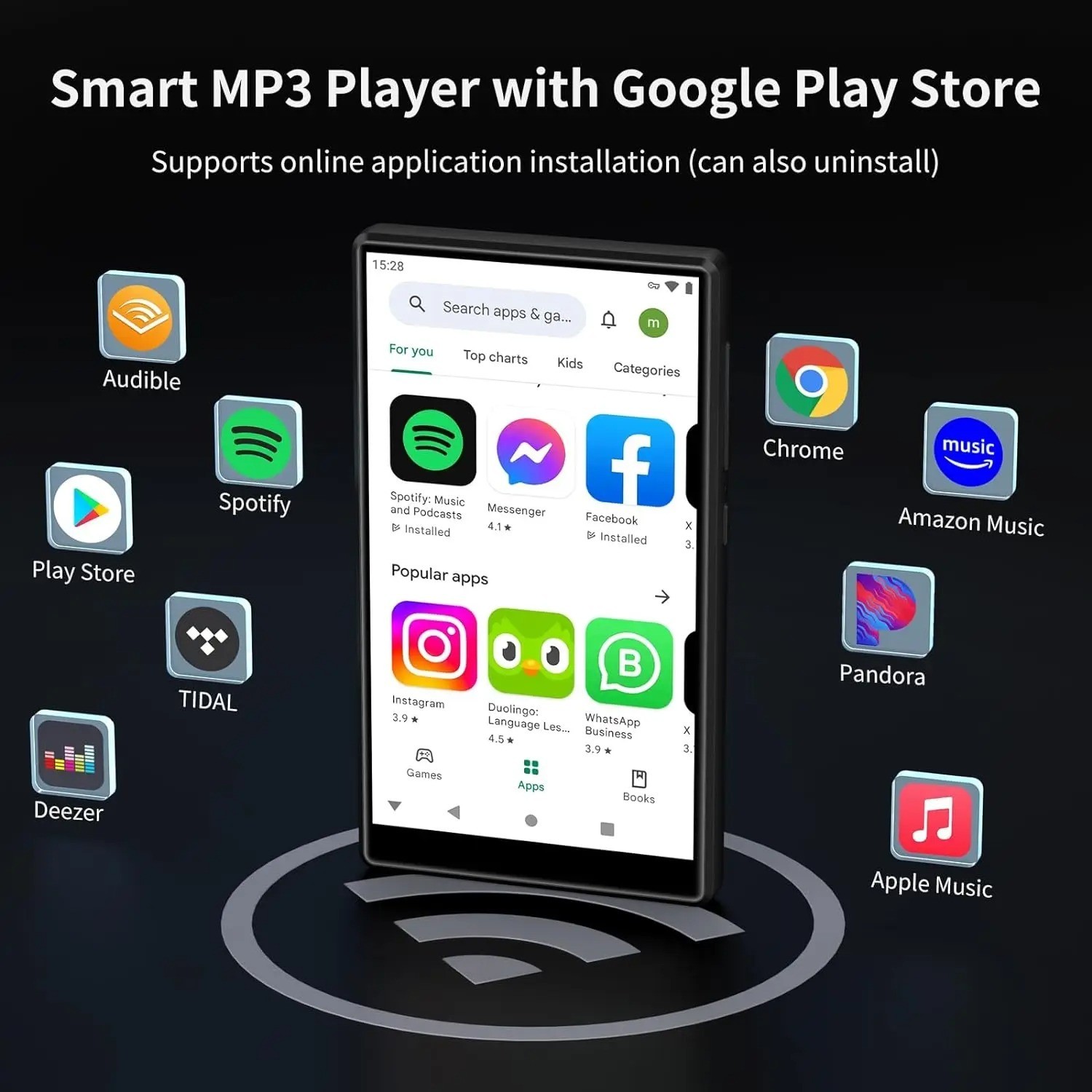 MP3 Android 9 WiFi 80Go pour écouter sa musique sans vider la batterie du téléphone