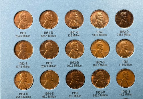 Lincoln Wheat/Memorial Cents, 1941-1974 P/D/S in Whitman Folder #2! (LWCW-002) - Bild 8 von 11