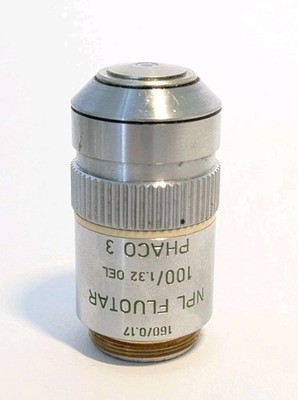NPL Fluotar 100/ 1,32 Oil Phaco3 160/ 0,17  Mikroskop Objektiv RMS Leitz Wetzlar