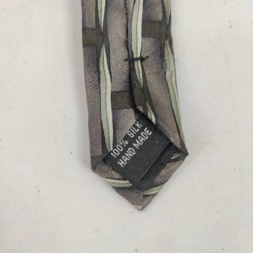 Corbata Pierre Cardin 100% Seda Trompe-l’Oeil Geométrica Tejida Estampada 57-60" Foto 4 de 4