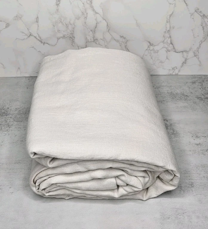 Quince 100% Linen Duvet Cover Full/Queen In Sand. 1 Pc (8151) - Image 3 of 4