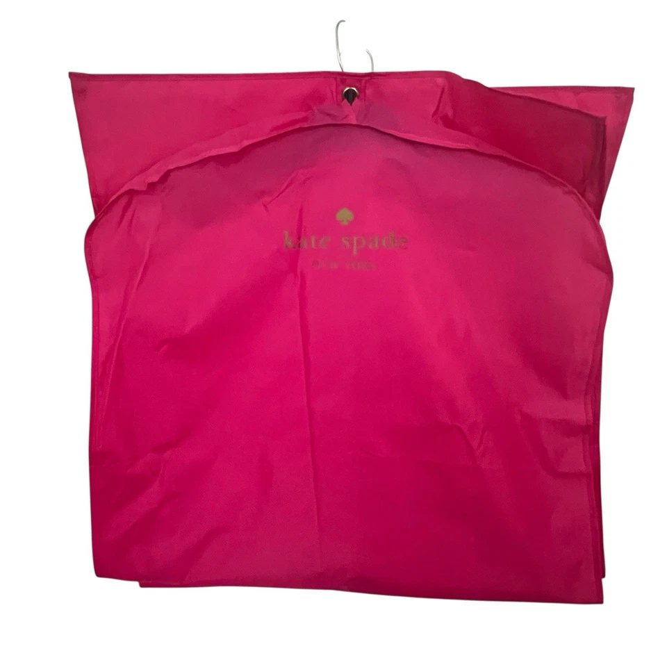 KATE SPADE Nueva York Rosa Doble Cremallera Prendas Almacenamiento Viaje Bolsas Lote de 2 Usadas en Excelente Condición Foto 3 de 4