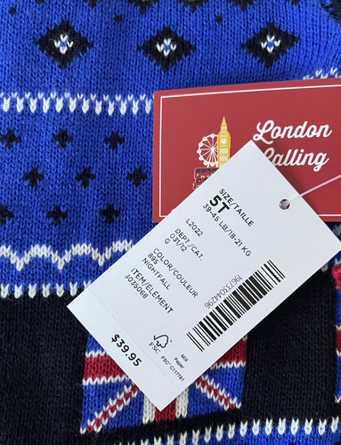 Gymboree London Calling Sweater 5T Bus Flag Snowflake Fair Isle NWT Cotton - Picture 5 of 8