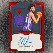MARVIN BAGLEY III /49 Rookie Patch RED Auto 018-19 Dominion Basketball Card #174